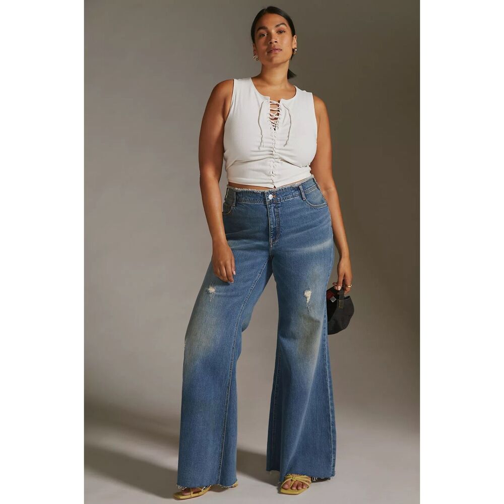 Pilcro by Anthropologie The Supermodel High-Rise Flare Jeans